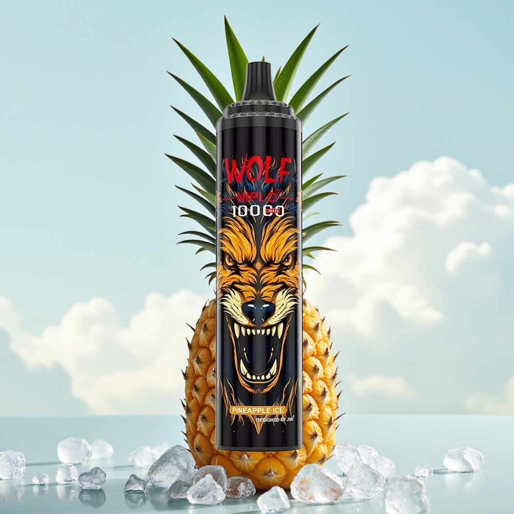 JNR Wolf Niplo 10000 Puffs Dispozabil Vape Ananas Led, 20ml, 5%, Type-C