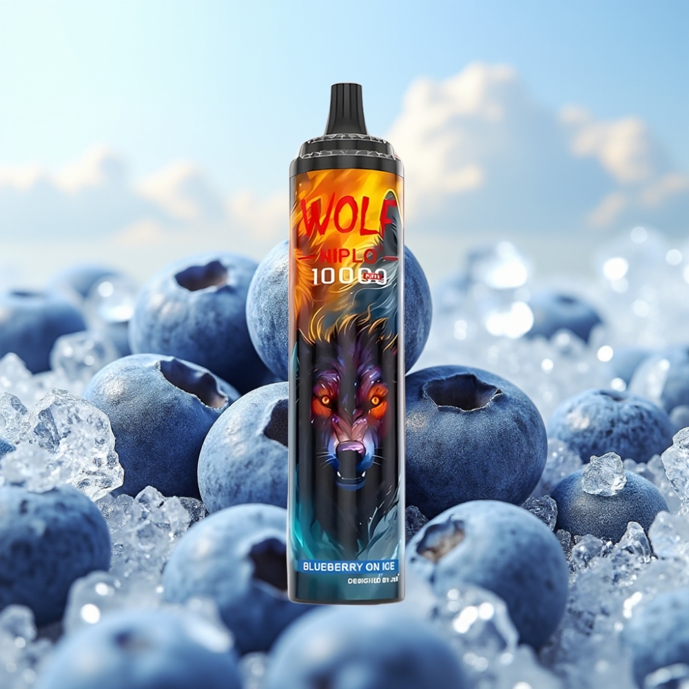 JNR Wolf Niplo 10000 Puffs Dispozabil Vape Borovnica na ledu – 10000 Puffs, 1.0 Ohm, 20ml, Type-C