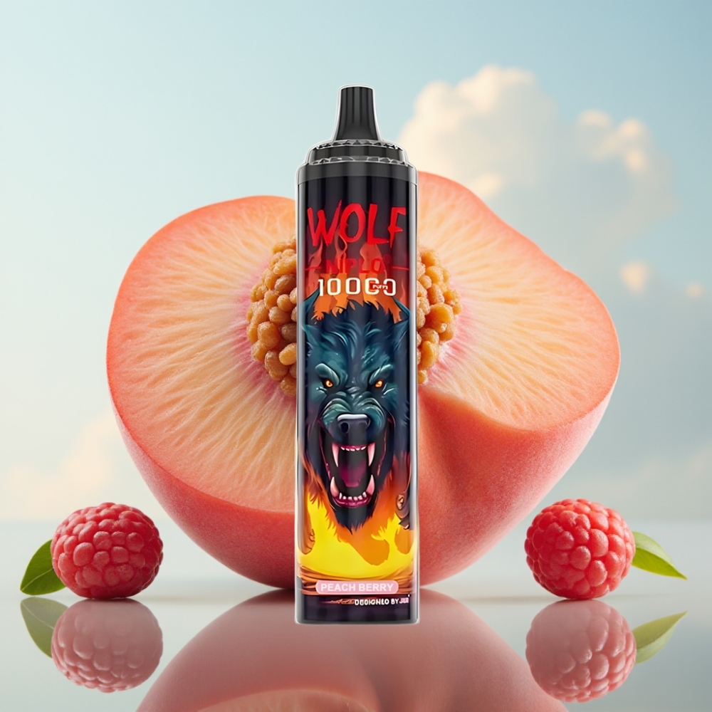 JNR Wolf Niplo 10000 Puffs Dispozabil Vape Brestika-Jagoda – 20ml, 5%, Type-C
