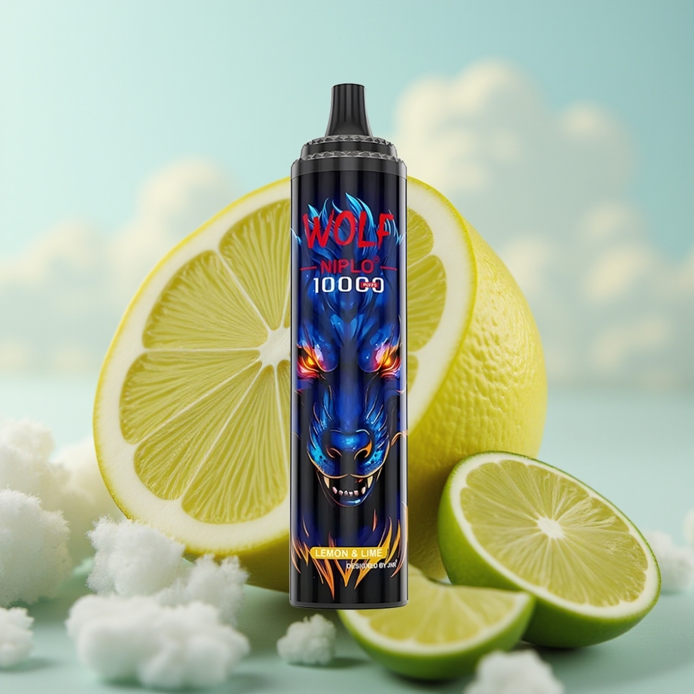 JNR Wolf Niplo 10000 Puffs Dispozabil Vape Limun & Lajm – 10000 Puffs, 1.0 Ohm, 20ml, Type-C punjenje