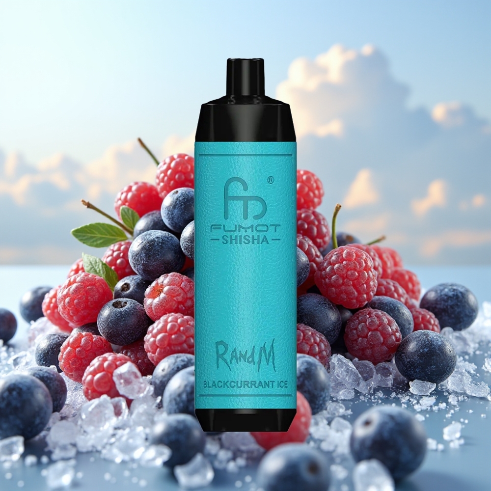 RandM Fumot Shisha 10000 Puffs Dispozabil Vape - Crna Ribizla Led, 18ml, 850 mAh, 0.6ohm Mesh