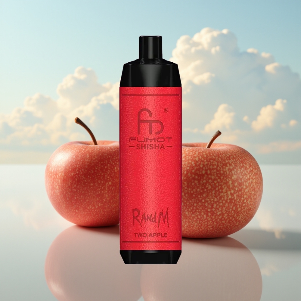 RandM Fumot Shisha 10000 Puffs Dispozabil Vape Dve Jabuke – LED Indikator, 18ml Tekućine, 850 mAh Baterija