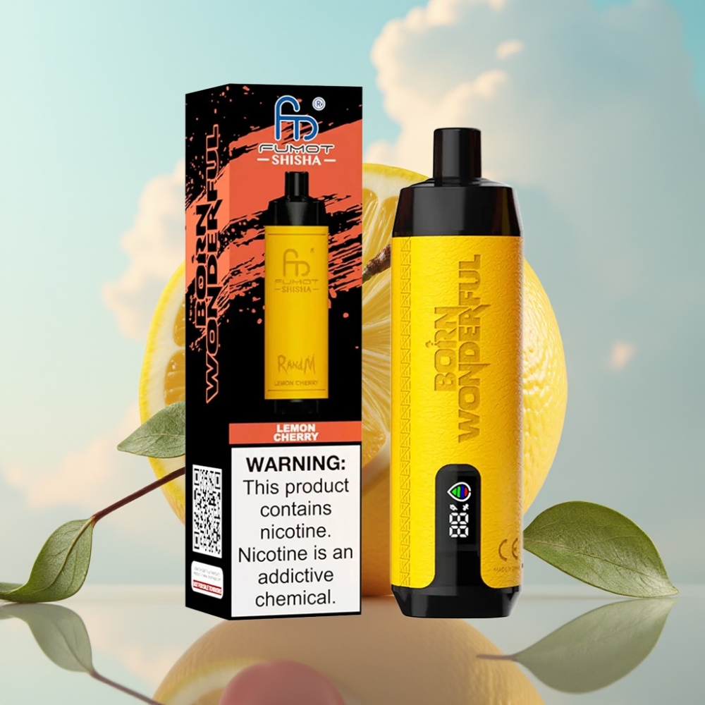 RandM Fumot Shisha 10000 Puffs Dispozabil Vape Limet Cherry, 18ml, 850 mAh, 0.6ohm Mesh