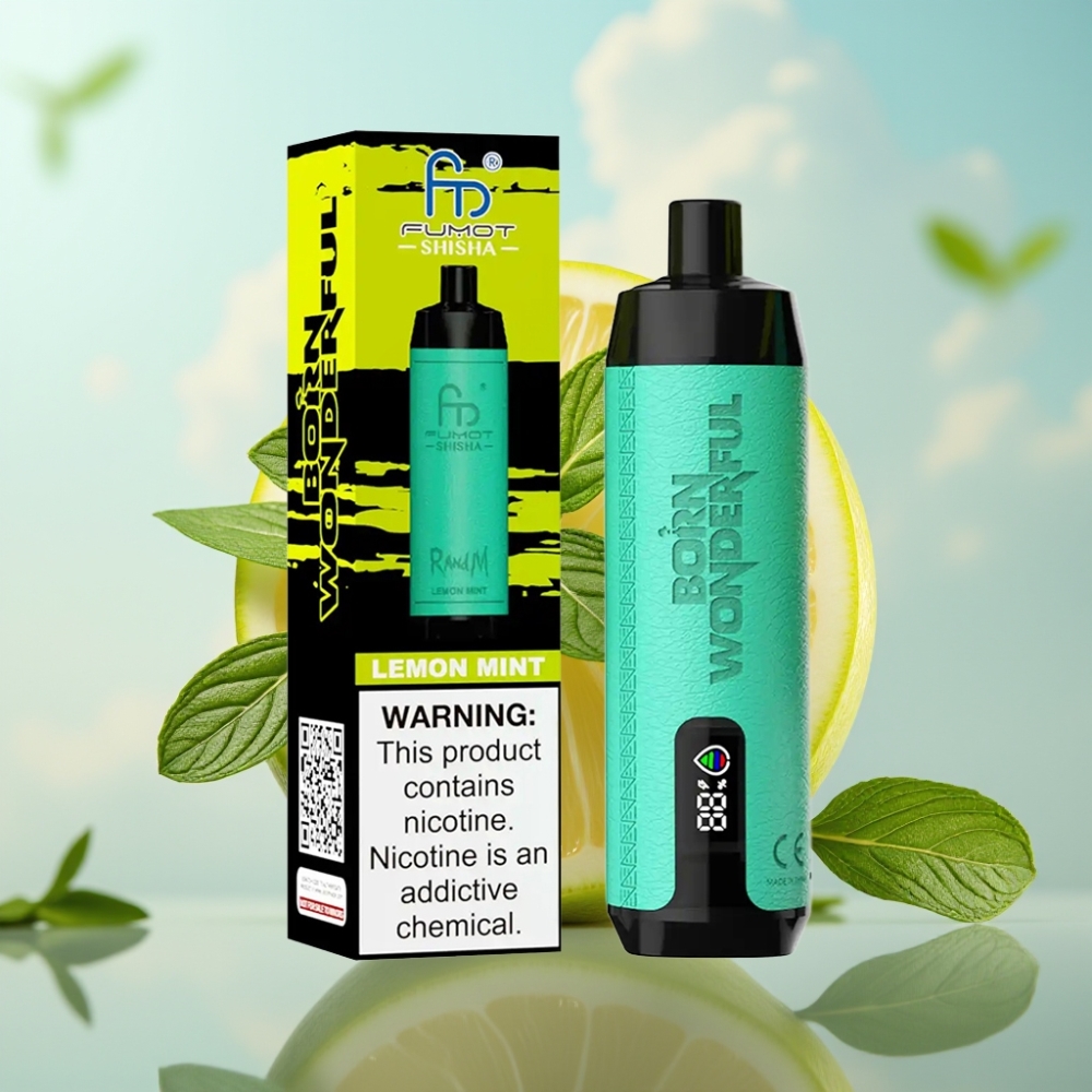 RandM Fumot Shisha 10000 Puffs Dispozabil Vape Limeta sa Aromom Limuna – 18ml, 850 mAh, 0.6ohm, Type-C