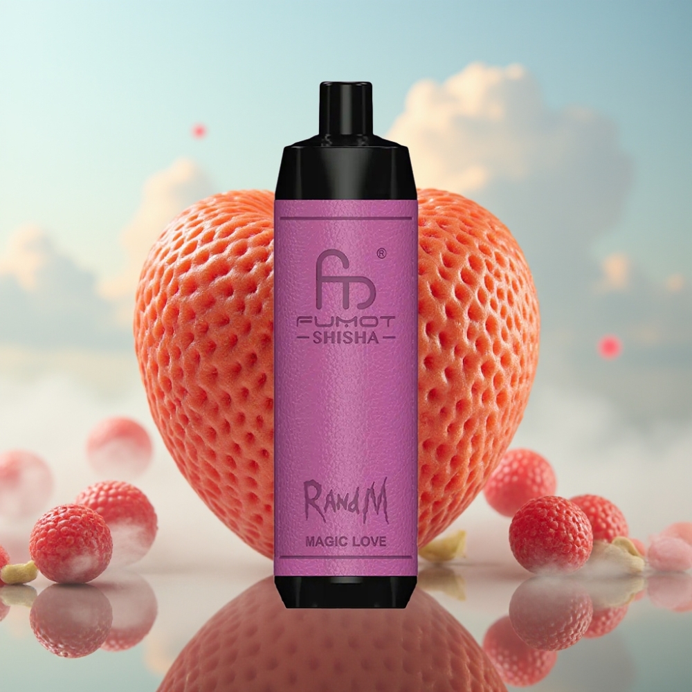 RandM Fumot Shisha 10000 Puffs Dispozabil Vape Magic Love – LED Indikator, 18ml tečnost, 850 mAh baterija, 0.6ohm mesh coil