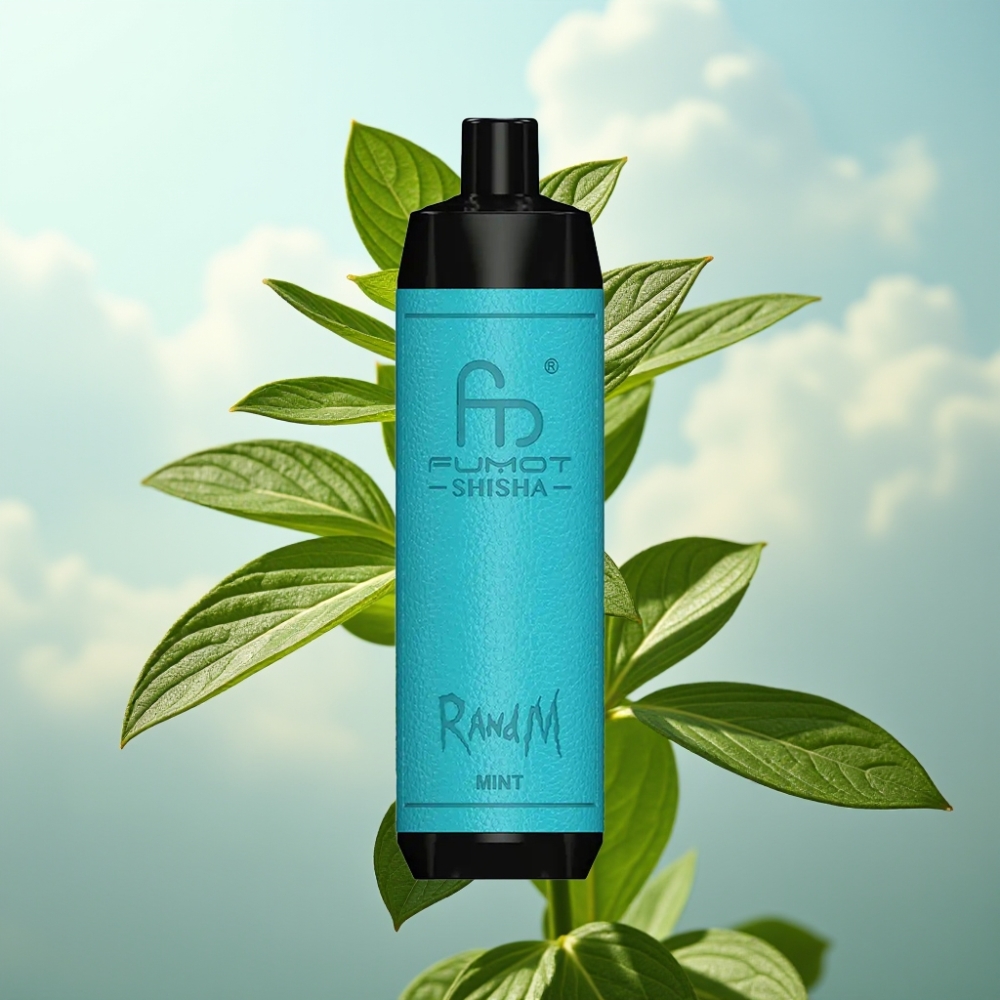 RandM Fumot Shisha 10000 Puffs Dispozabil Vape - Menta, 18ml, 850mAh, 0.6ohm
