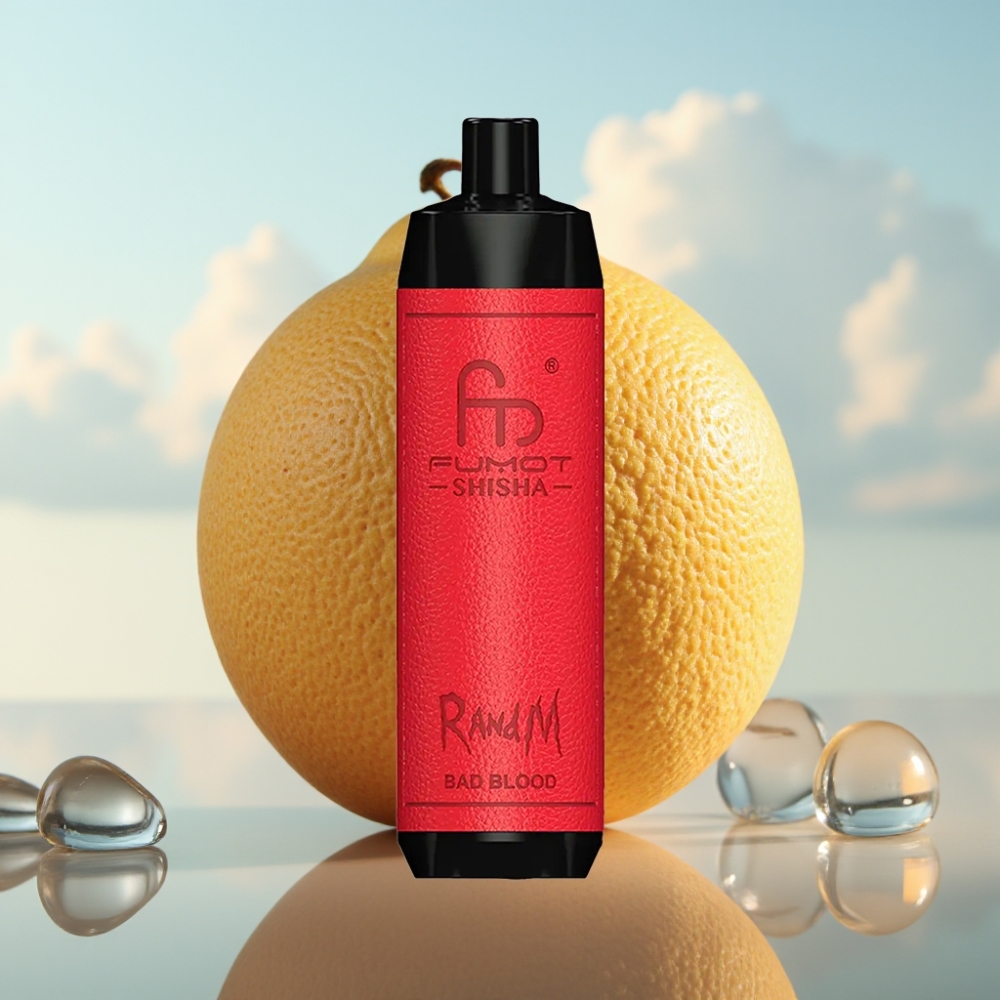RandM Fumot Shisha 10000 Puffs Jednokratna Vape - LED Indikator, 18ml Tečnost, 850 mAh, Tip-C, Loša Krv