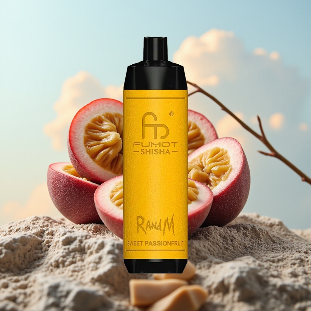 RandM Fumot Shisha 10000 Pufova Dispozabil Vape - Slatka Pasiflora, 18ml, 850mAh, 0.6ohm