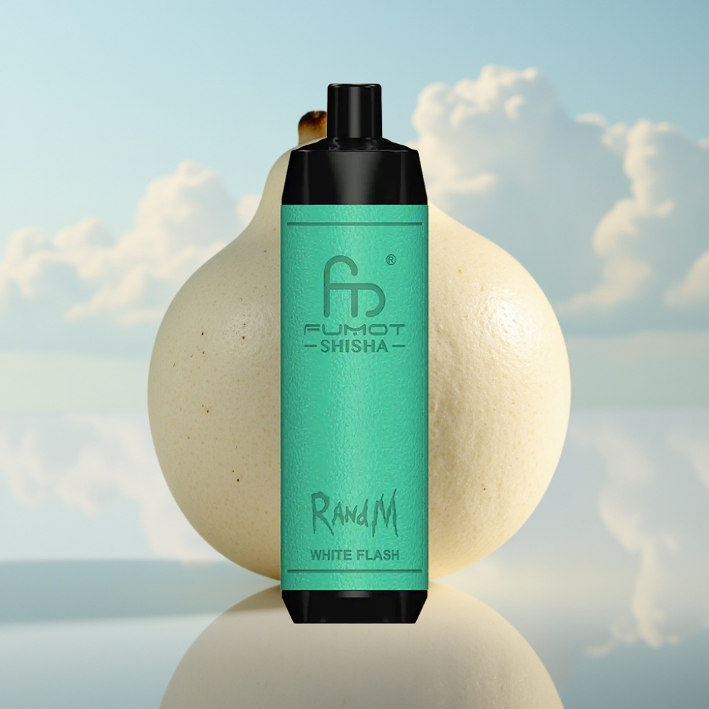 RandM Fumot Shisha 10000 Pufova Jednokratna Vejp – 18ml tečnost, 850mAh baterija, LED indikator, bela boja