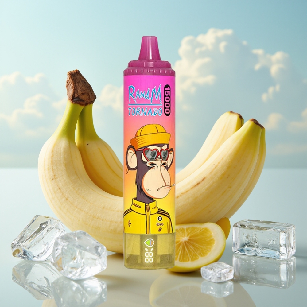 Fumot RandM Tornado 15000 Puffs - 25ml, 850mAh, Mesh Coil, Banana Ice (Банана Лед)
