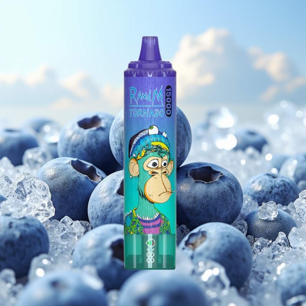 Fumot RandM Tornado 15000 Puffs - 25ml, 850mAh, Mesh Coil, Borovnica na ledu
