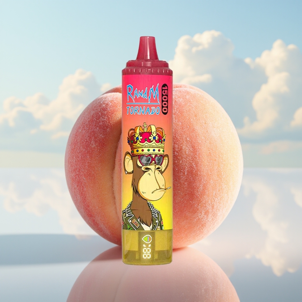 Fumot RandM Tornado 15000 Puffs - 25ml, 850mAh, Mesh Coil, Breskva Led