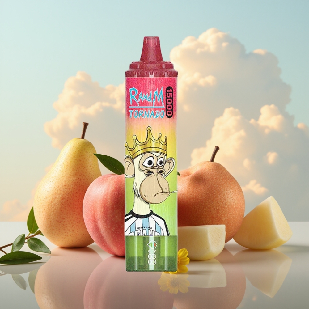 Fumot RandM Tornado 15000 Puffs - 25ml, 850mAh, Mesh Coil, Jabuka Breskva Kruška