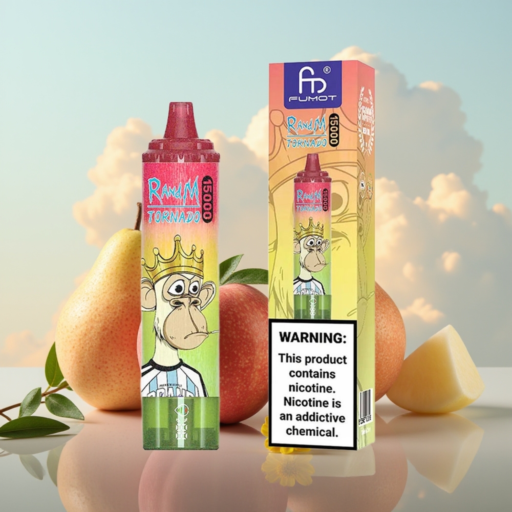 Fumot RandM Tornado 15000 Puffs - 25ml, 850mAh, Mesh Coil, Jabuka Breskva Kruška