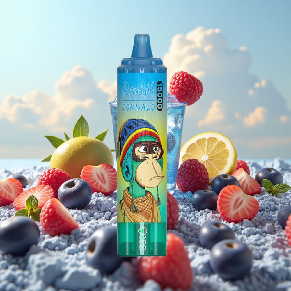 Fumot RandM Tornado 15000 Puffs - 25ml, 850mAh, Mesh Coil, Plava Malina Limunada