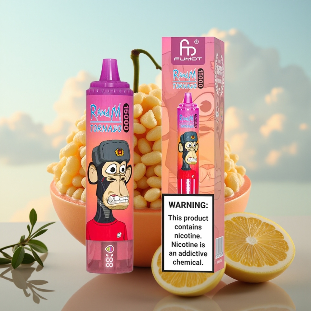 Fumot RandM Tornado 15000 Puffs - 25ml, 850mAh, Mesh Coil, Tip C, Ekran LCD, Pitaja