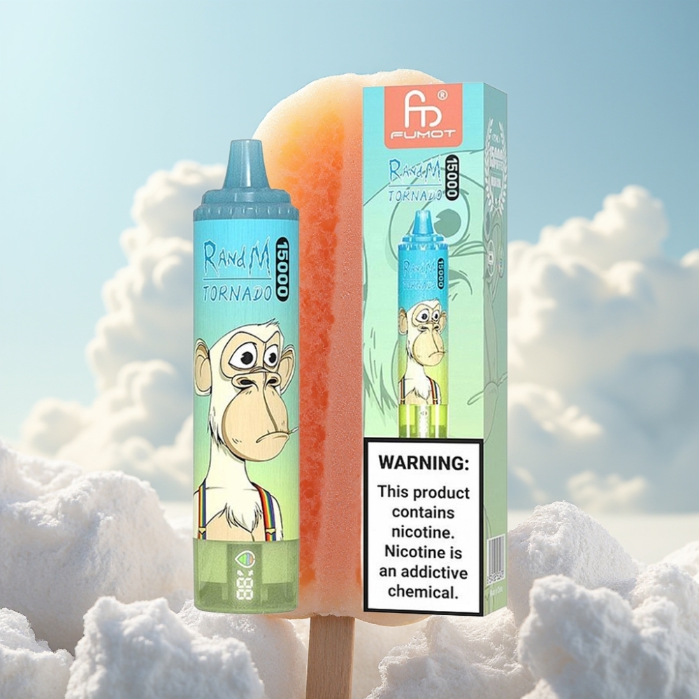 Fumot RandM Tornado 15000 Puffs, 25ml, 850mAh, Mesh Coil, Tip-C, LCD, Ledena žlez