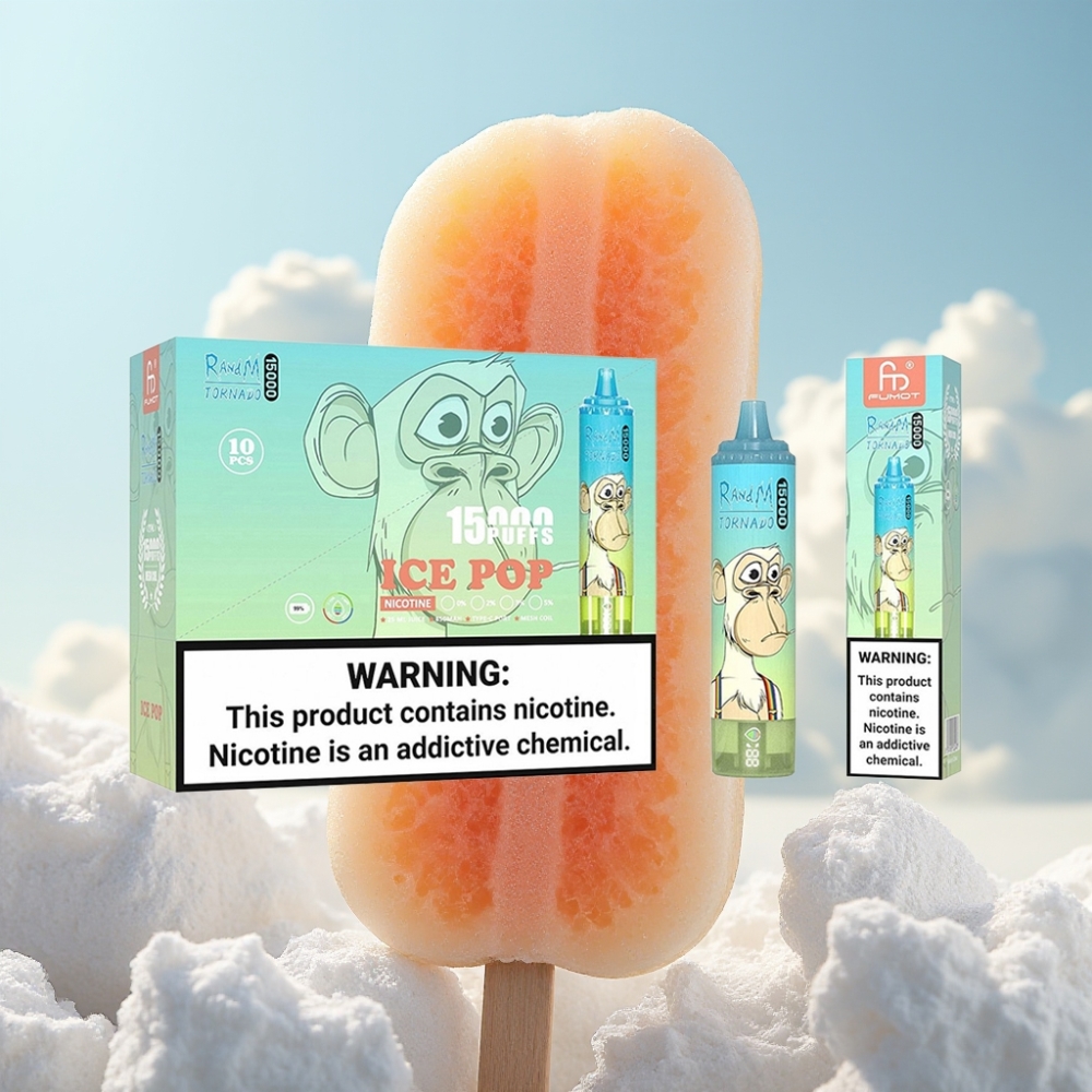 Fumot RandM Tornado 15000 Puffs, 25ml, 850mAh, Mesh Coil, Tip-C, LCD, Ledena žlez