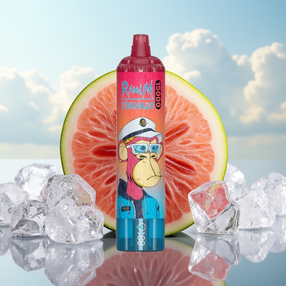 Fumot RandM Tornado 15000 Puffs - 25ml, 850mAh, Mesh Coil, USB Type-C, Ledyan Led (Lush Ice)