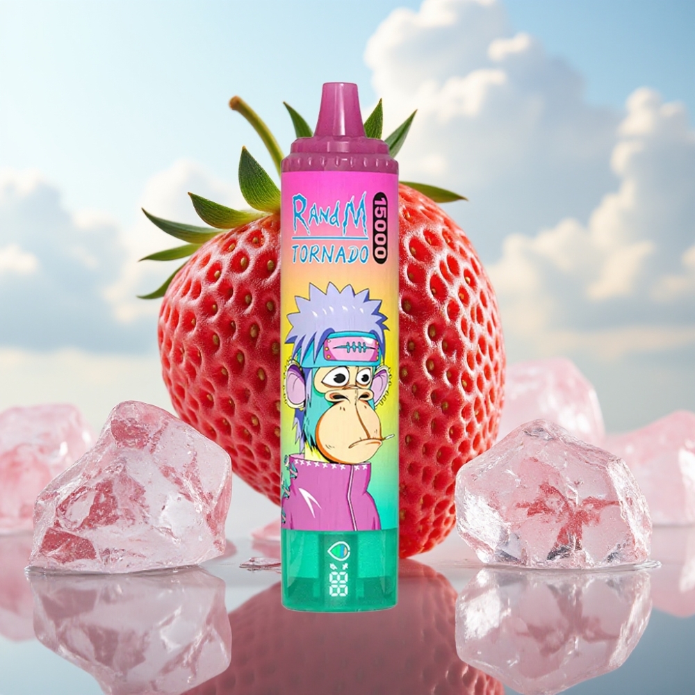 Fumot RandM Tornado 15000 Puffs - 25ml, 850mAh, Type-C, Jagoda Led