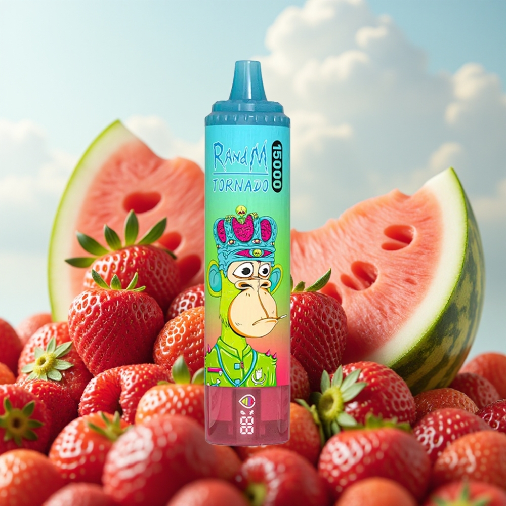 Fumot RandM Tornado 15000 Puffs Dispozabilna Vape Jagoda Lubenica – 25ml, 850mAh, Mesh Coil 0.9 Ohm