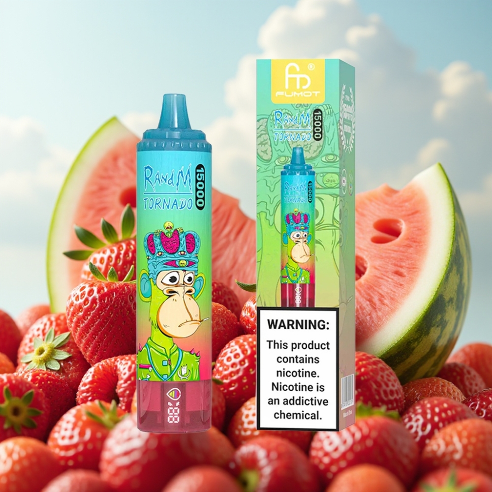 Fumot RandM Tornado 15000 Puffs Dispozabilna Vape Jagoda Lubenica – 25ml, 850mAh, Mesh Coil 0.9 Ohm