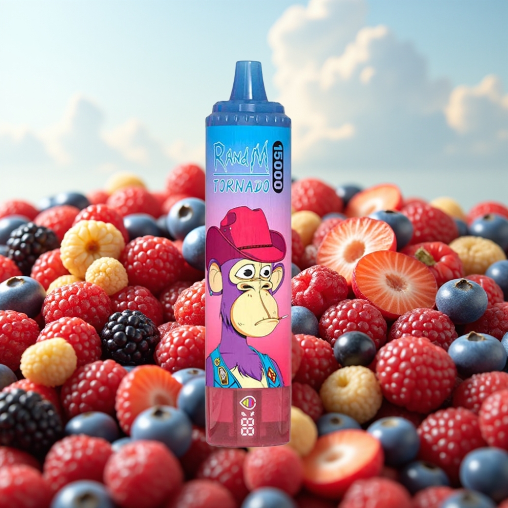 Fumot RandM Tornado 15000 Puffs - Mešano bobičasto voće, 25ml, 850mAh, Mesh Coil 0.9 Ohm