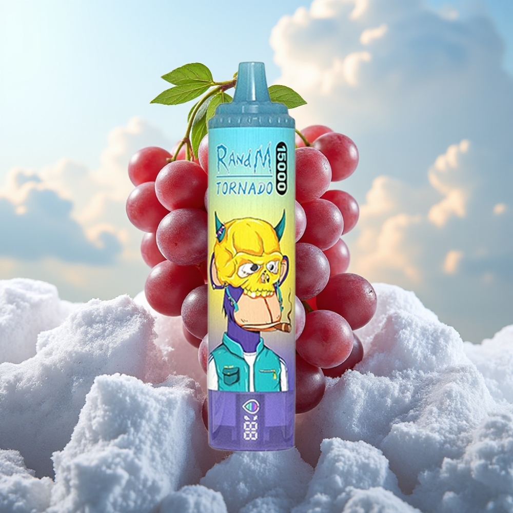 RandM Fumot Tornado 15000 Puffs Dispozabilna Vape Grožđe Led sa 25ml tečnosti, 850mAh baterija, Mesh Coil