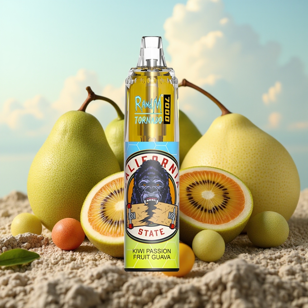 Fumot Tornado 7000 Dispozabil Vape - 7000 Puffova, 14 ML Tekućine, 850 MAH Baterija, Kiwi Pasiflora Guava