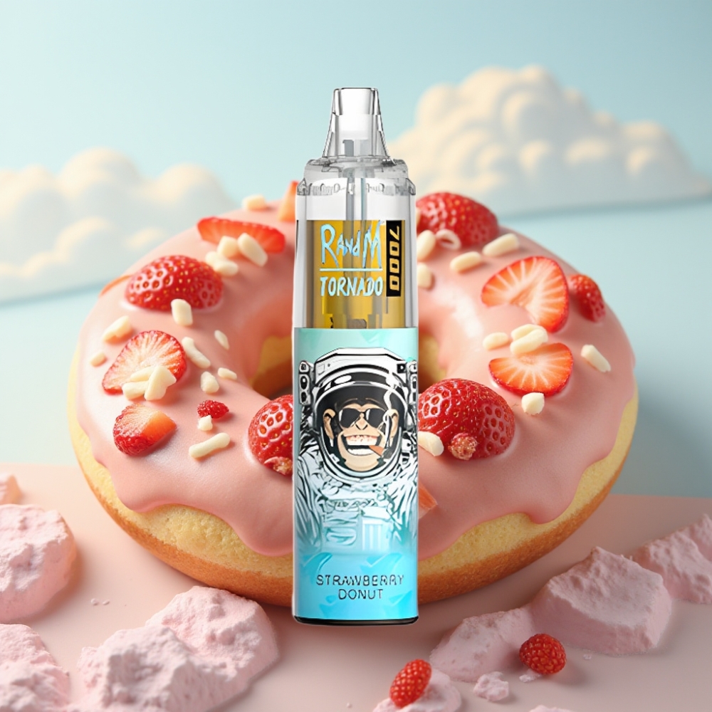 Fumot Tornado 7000 Dispozabil Vape - Jagoda Krofna, 7000 Puffova, 14 ML Tecnost, Mesh Coil, Type-C Port