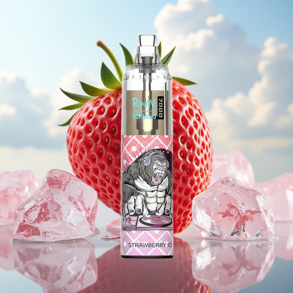 Fumot Tornado 7000 Dispozabil Vape Jagoda Led - 7000 Pufova, 14 ML Tekućine, 850 MAH Baterija, Mesh Kalem