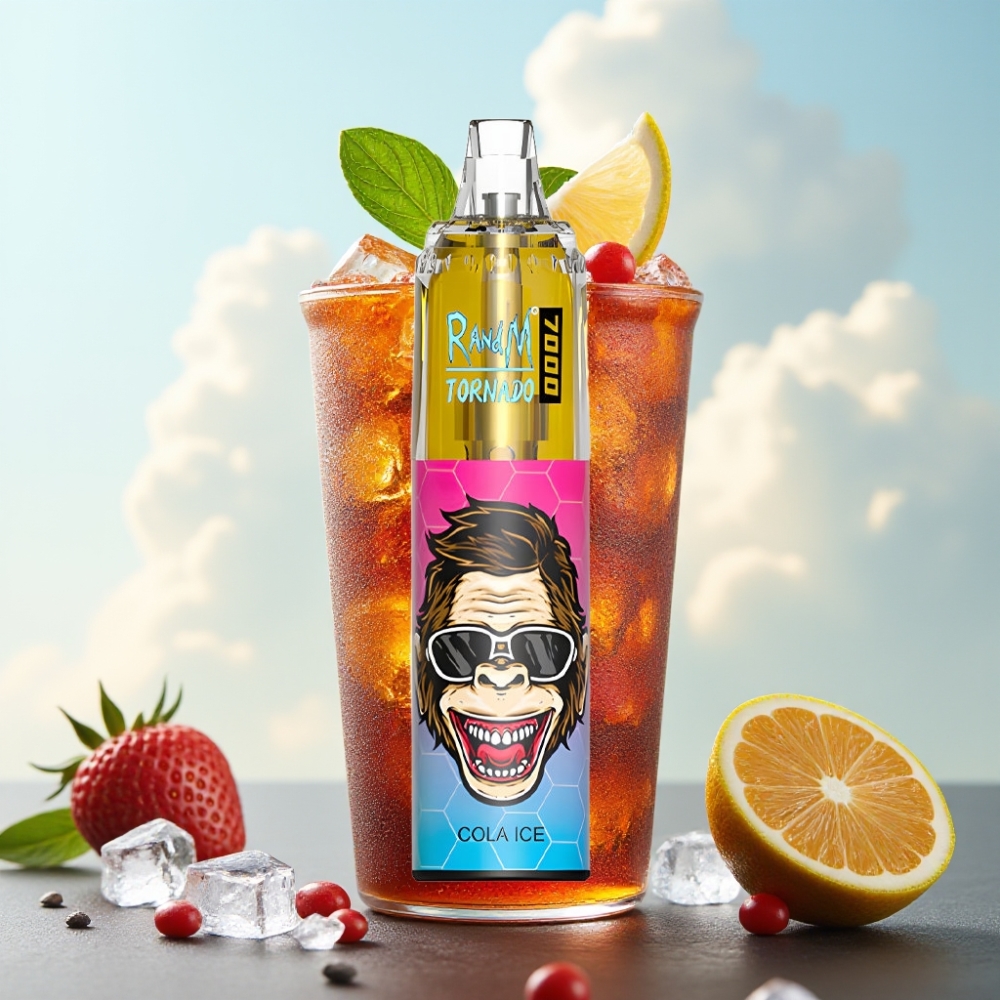 Fumot Tornado 7000 Dispozabil Vape Kola Led, 7000 Pufova, 14 ML Tekućine, 850 MAH Baterija, Mesh Kalem