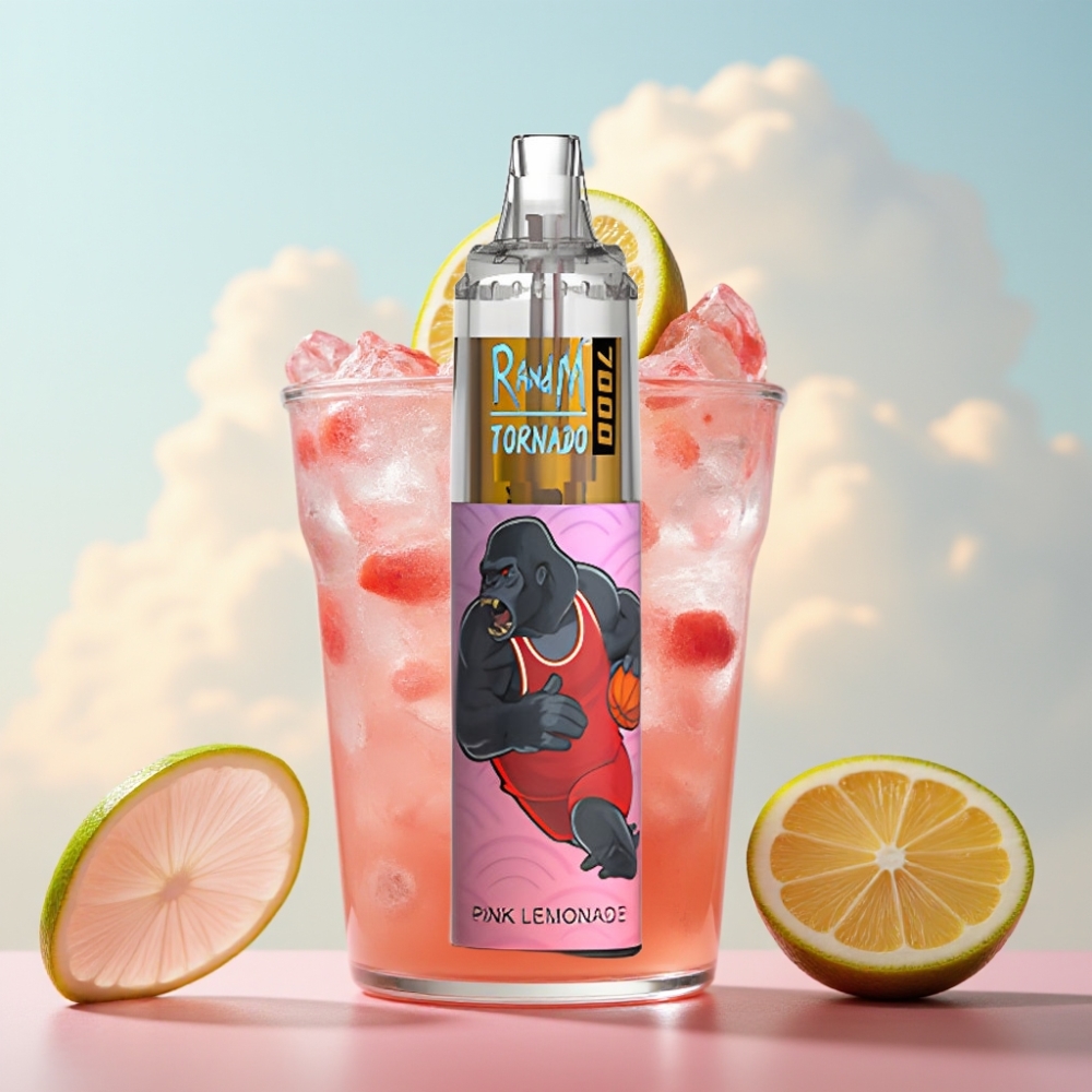 Fumot Tornado 7000 Dispozabil Vape - Roze Limunada, 7000 Pufova, 14 ML Tecnost, 850 MAH Baterija, Mesh Coil