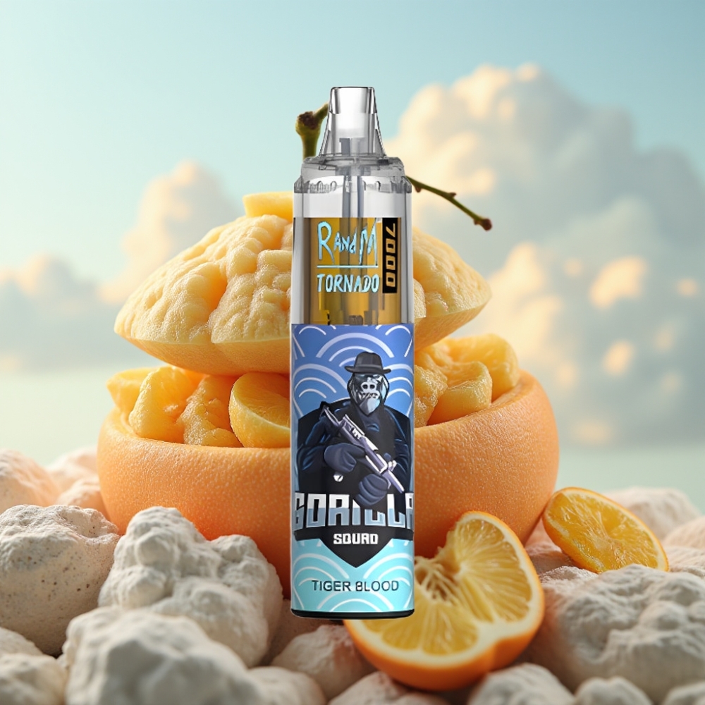 Fumot Tornado 7000 Dispozabil Vape Tigrina Krv – 7000 Pufova, 14 ML Tecnosti, 850 MAH Baterija, Mesh Kalem