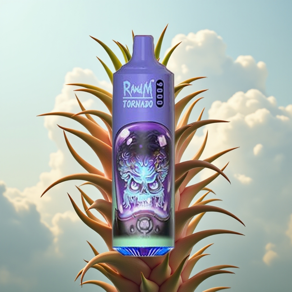 RandM Tornado 9000 Puffs Dispozabil Vape Aloe Grape - 850 mAh, 18 mL, Mesh Coil, RGB Display