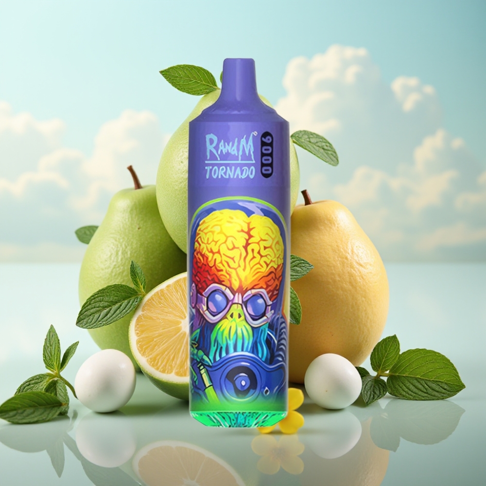 RandM Tornado 9000 Puffs Dispozabil Vape Cool Mint (18 mL, Mesh Coil, RGB Display)