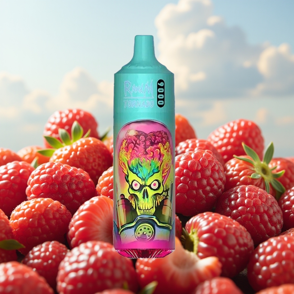 RandM Tornado 9000 Puffs Dispozabil Vape Jagoda Malina – 850 mAh, 18 mL, Mesh Coil