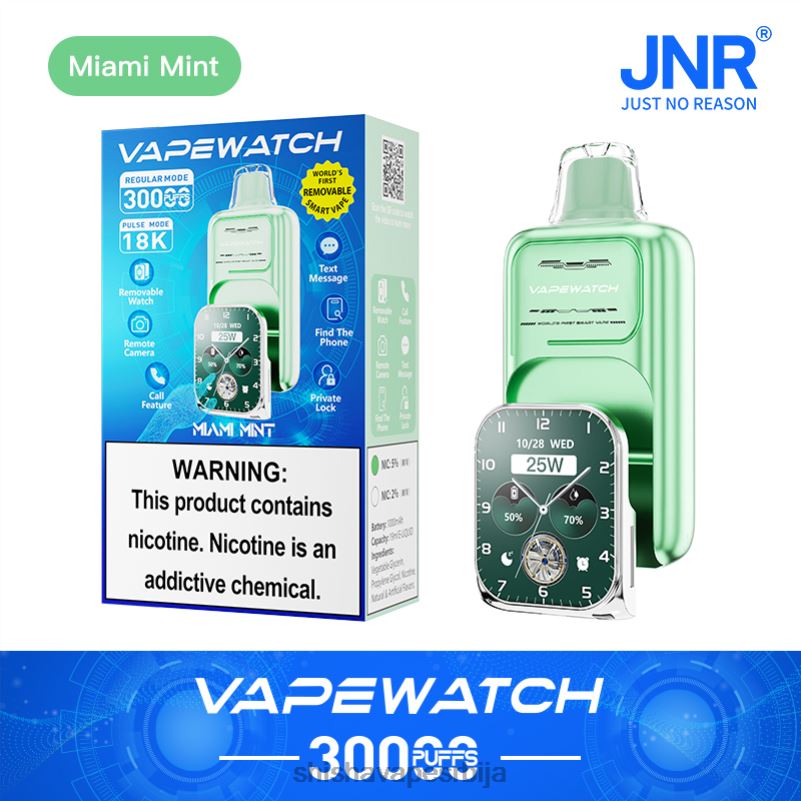 JNR вапе сат J46DB8 миами минт JNR vape nicotine content